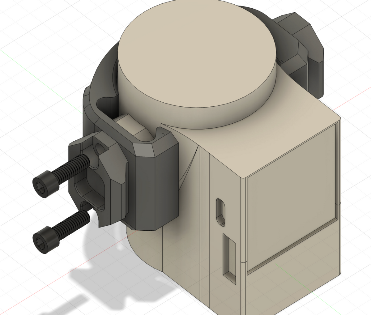Assembling the bracket on to the gimbal